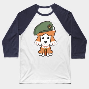 Green Beret French Poodle Baseball T-Shirt